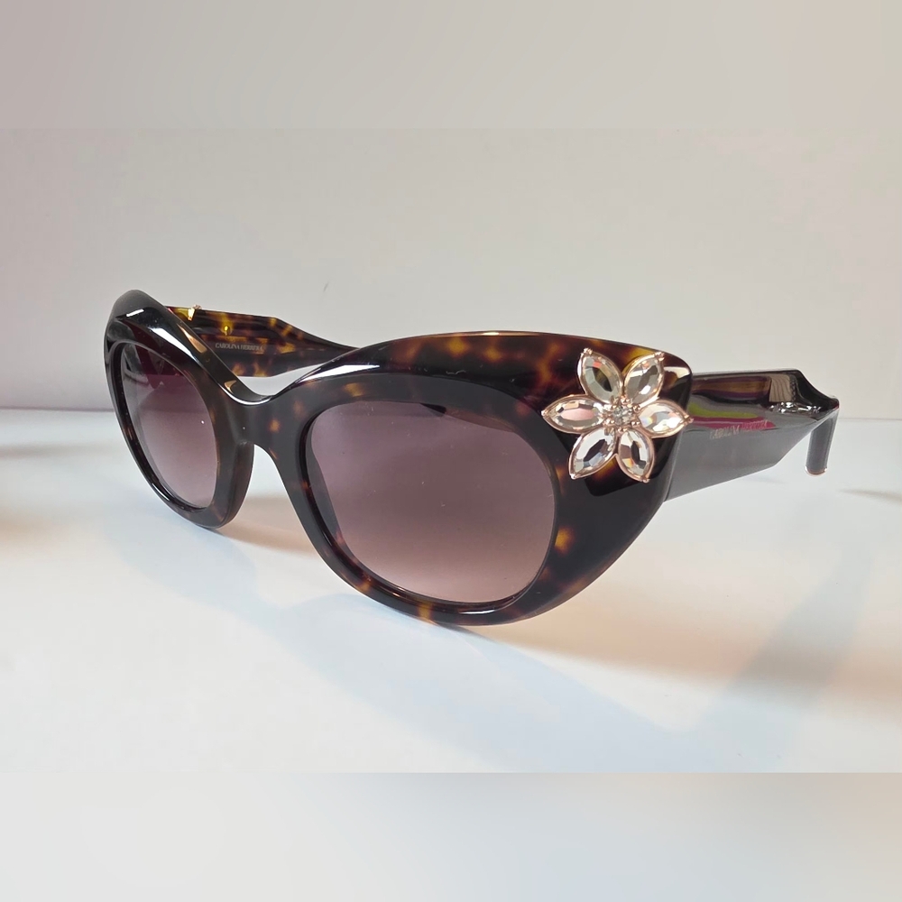 Carolina Herrera Tortoise Cat Eye Sunglasses